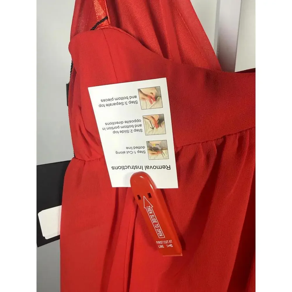 Ieena for Mac Duggal 70194 Red Mini Dress Size US 4 NWT - Picture 8 of 9